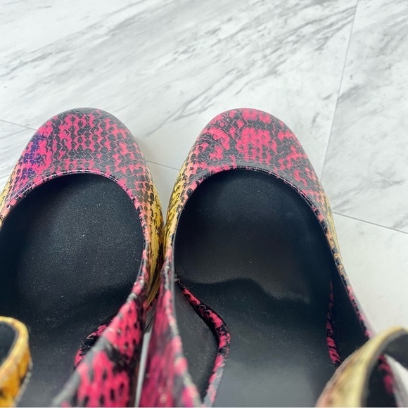 Jeffrey Campbell Okurr Chunky Platform Snakeprint Leather Pump 7 1/2 - Picture 13 of 16